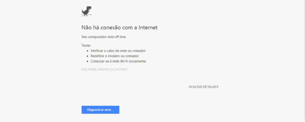 problemas na internet