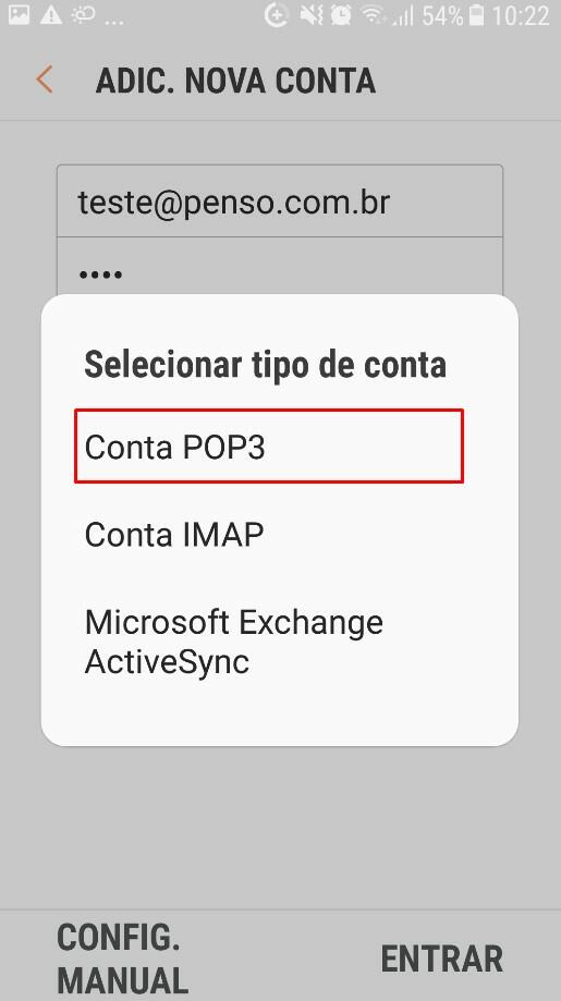 como configurar seu e-mail no celular android