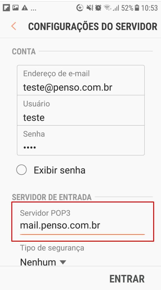 como configurar seu e-mail no celular android