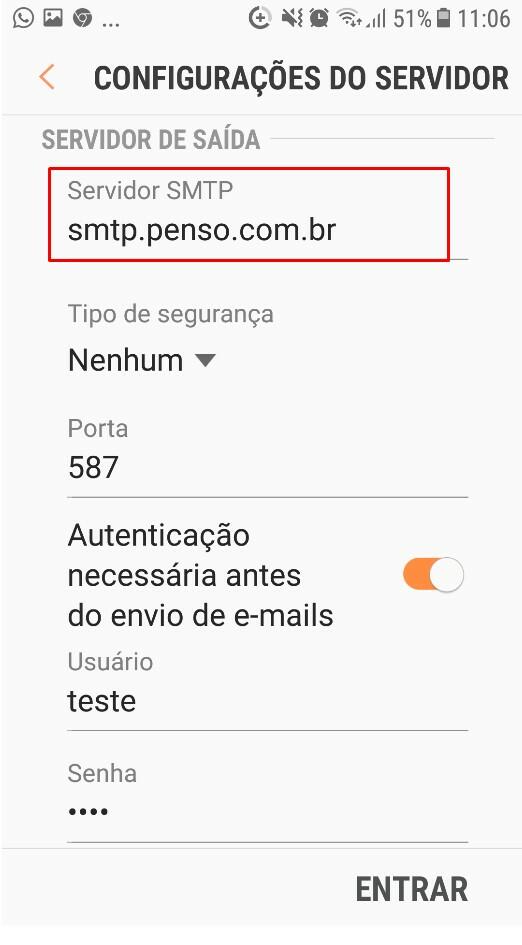 como configurar seu e-mail no celular android