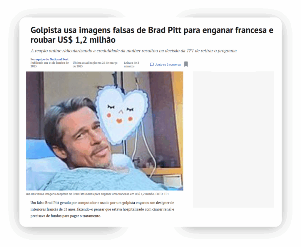 Deepfakes com IA: Saiba Como Essa Nova Técnica Pode Comprometer Sua Empresa 2 bradpitt